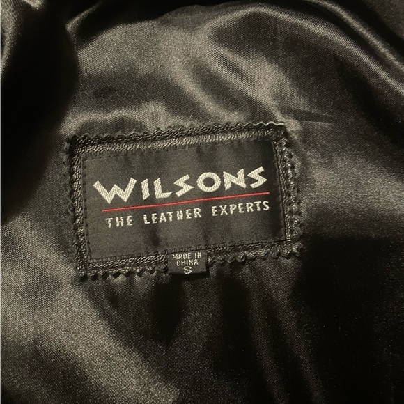 Wilson’s leather coat black women’s or men's small. - Picture 4 of 7